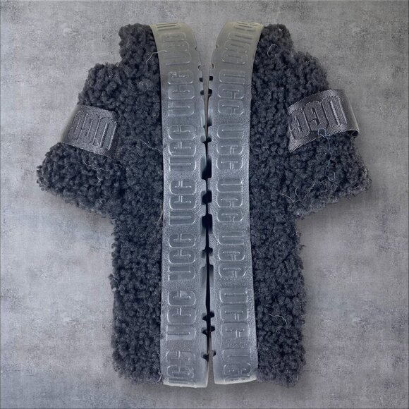 UGG Women's Fluffita Shade Fur Platform Slippers Sz 7 - Picture 5 of 6